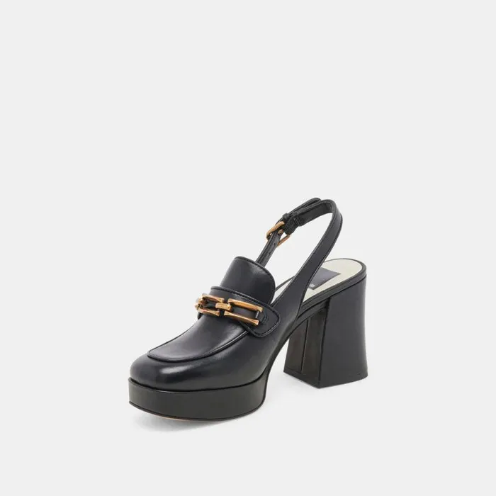Dolce Vita Sirus Heels Black Leather Women Heels