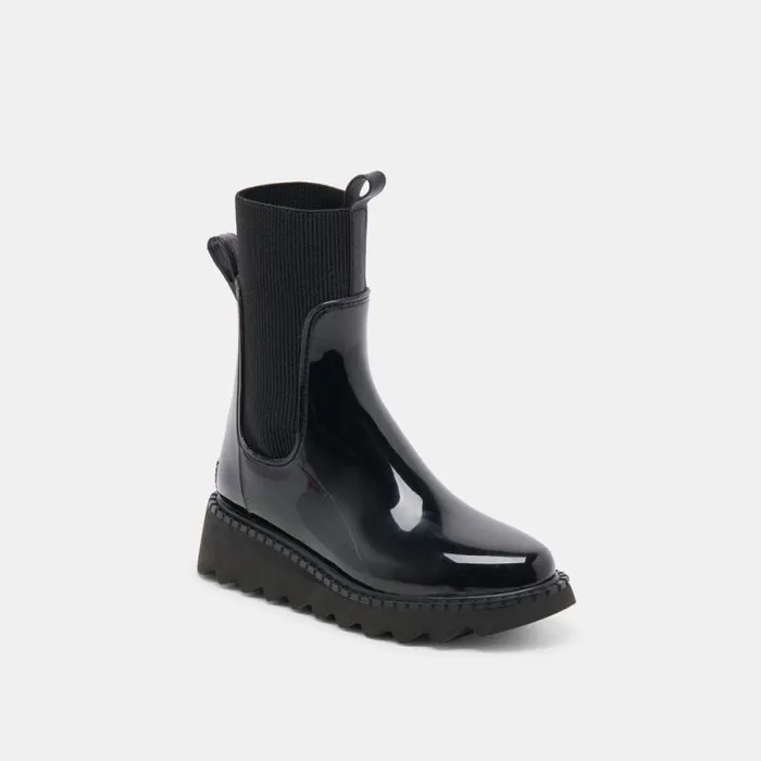 Dolce Vita Tropic H2O Boots Midnight Patent Stella Women Boots and Booties