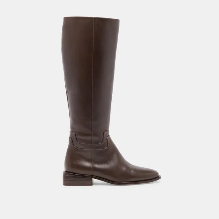 Dolce Vita Verdi Boots Walnut Leather Women Boots and Booties