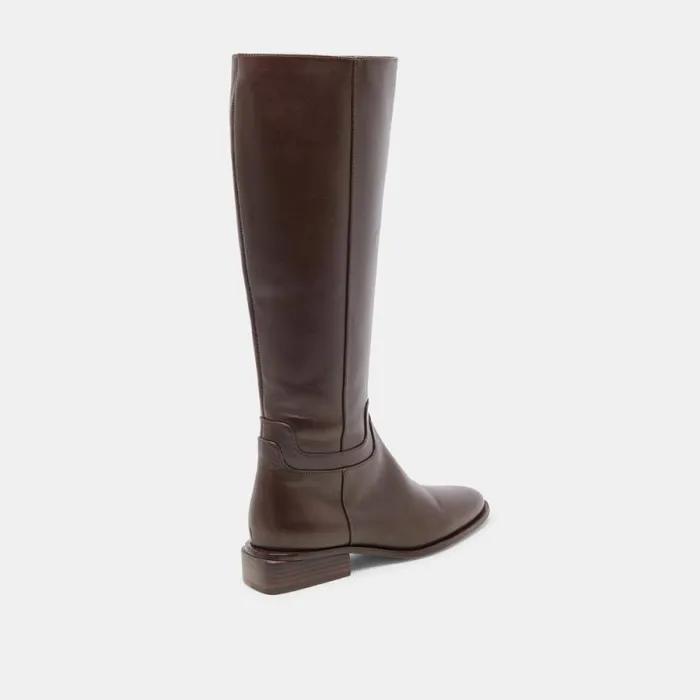 Dolce Vita Verdi Boots Walnut Leather Women Boots and Booties