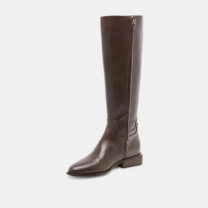 Dolce Vita Verdi Boots Walnut Leather Women Boots and Booties