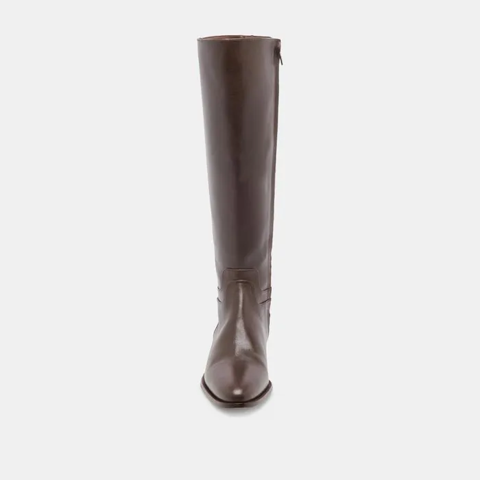 Dolce Vita Verdi Boots Walnut Leather Women Boots and Booties