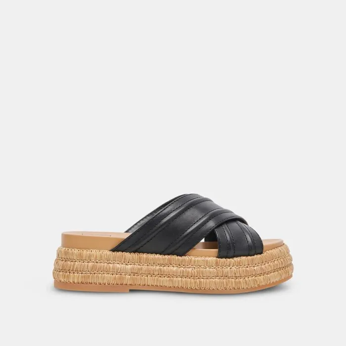Dolce Vita Weslee Sandals Black Leather Women Sandals