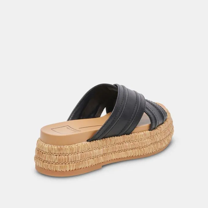 Dolce Vita Weslee Sandals Black Leather Women Sandals