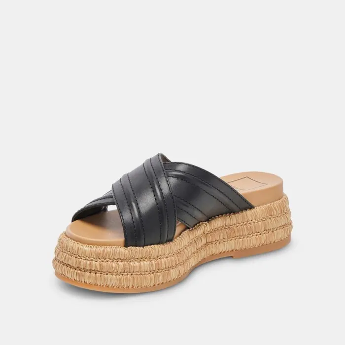 Dolce Vita Weslee Sandals Black Leather Women Sandals