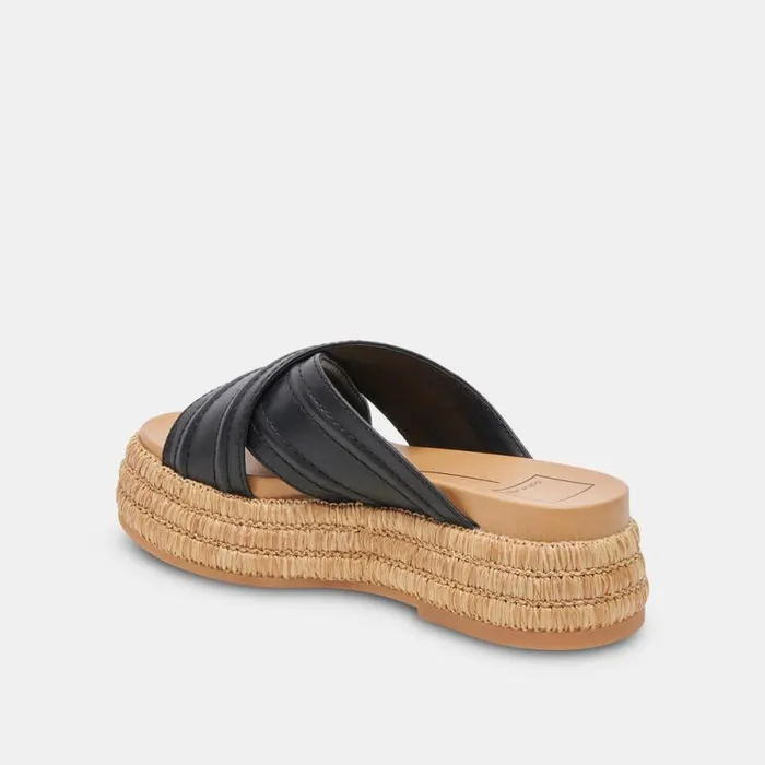 Dolce Vita Weslee Sandals Black Leather Women Sandals