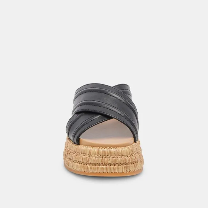 Dolce Vita Weslee Sandals Black Leather Women Sandals