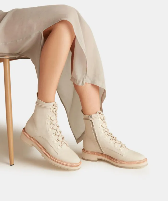 Dolce Vita Whitny Boots Sandstone Canvas Women Boots and Booties