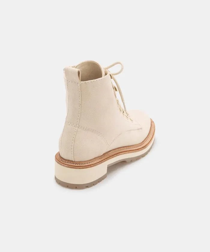 Dolce Vita Whitny Boots Sandstone Canvas Women Boots and Booties