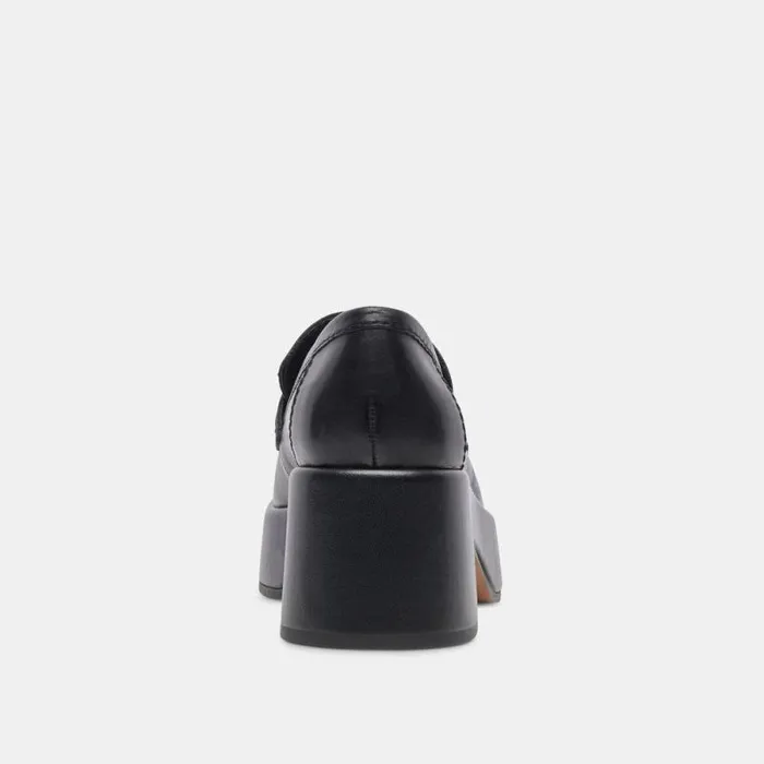 Dolce Vita Yanni Loafers Black Leather Women Flats and Loafers