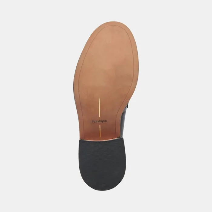Dolce Vita Yanni Loafers Black Leather Women Flats and Loafers