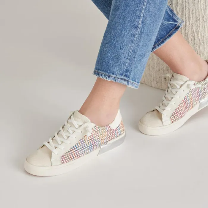 Dolce Vita Zina Pride Sneakers White Multi Raffia Women Sneakers