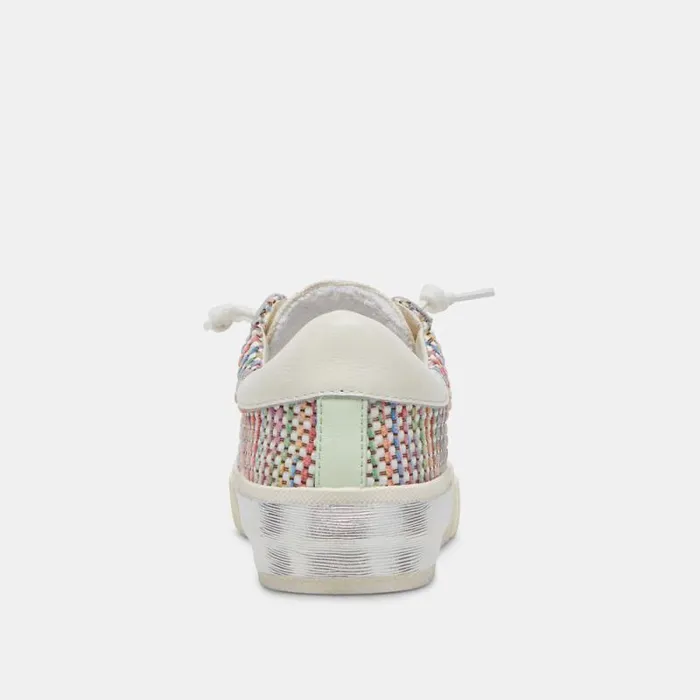 Dolce Vita Zina Pride Sneakers White Multi Raffia Women Sneakers