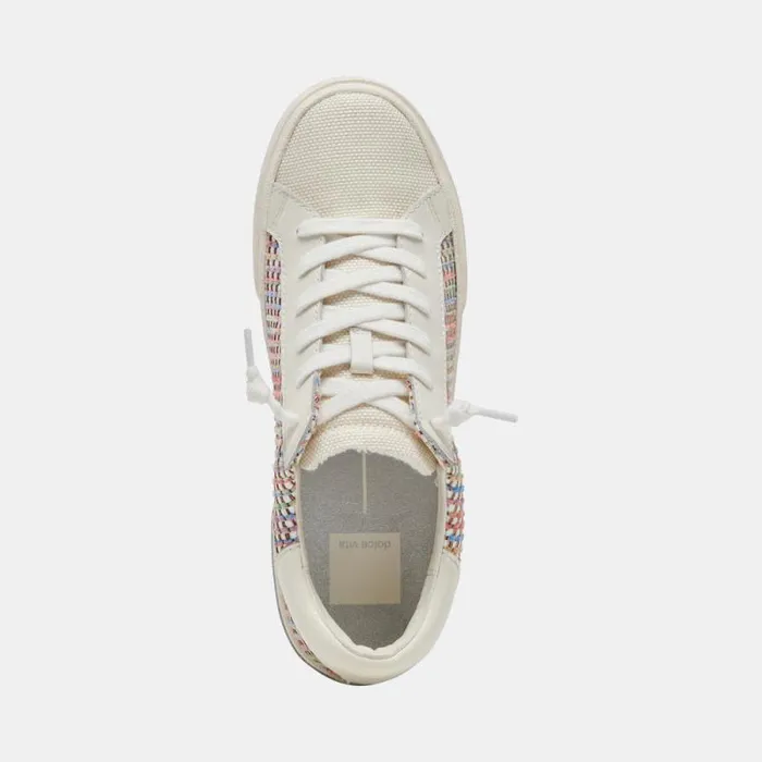 Dolce Vita Zina Pride Sneakers White Multi Raffia Women Sneakers
