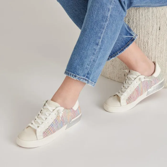 Dolce Vita Zina Pride Sneakers White Multi Raffia Women Sneakers