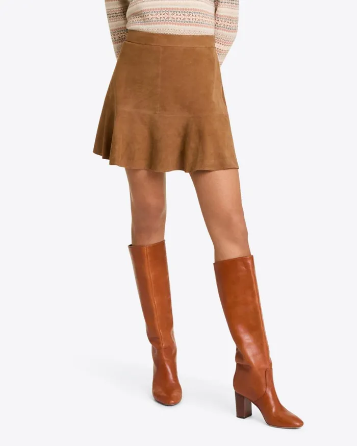 Draper James Bottoms and Skirts Women Flutter Skirt In Suede