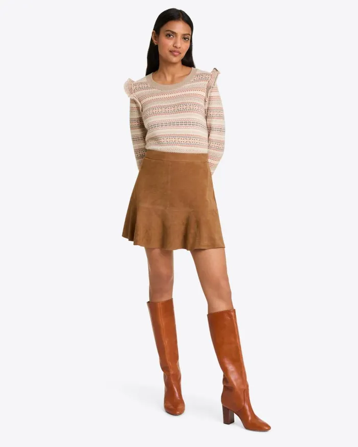 Draper James Bottoms and Skirts Women Flutter Skirt In Suede