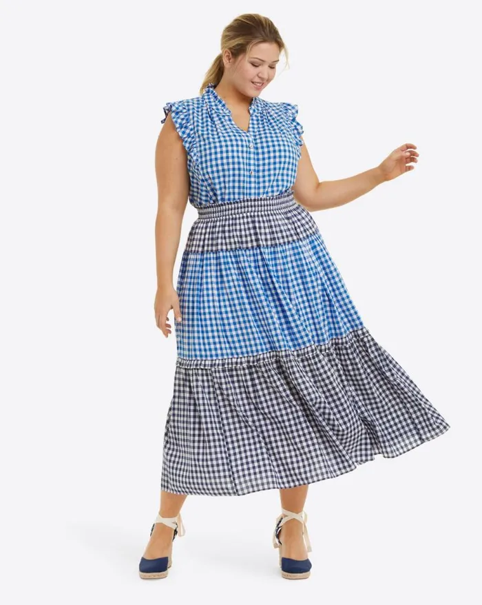 Draper James Bottoms and Skirts Women Peasant Skirt In Blue Gingham