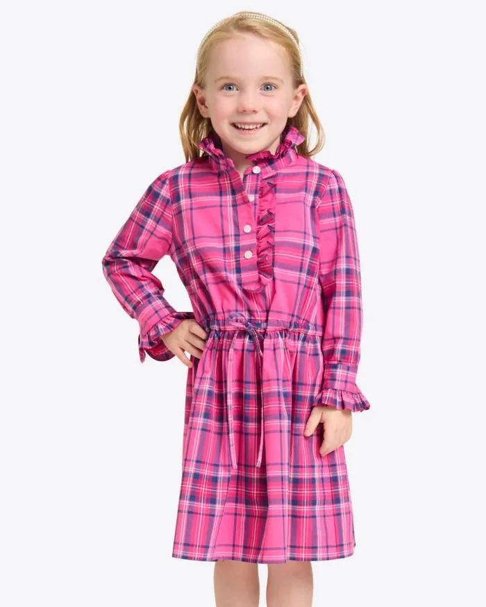 Draper James Dresses Women Girls Shirt Dress In Pink Angie Plaid