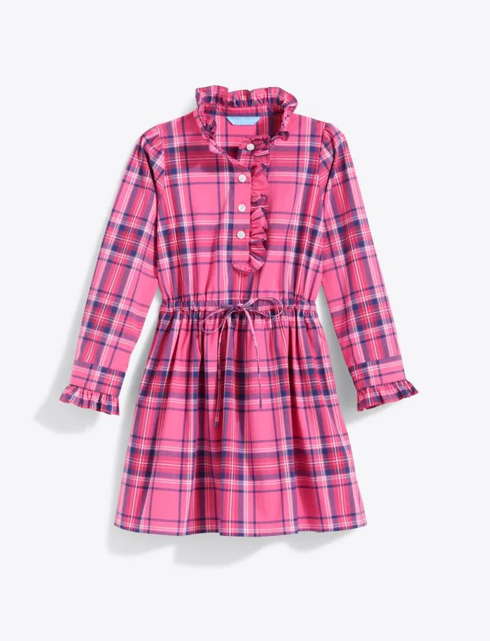 Draper James Dresses Women Girls Shirt Dress In Pink Angie Plaid