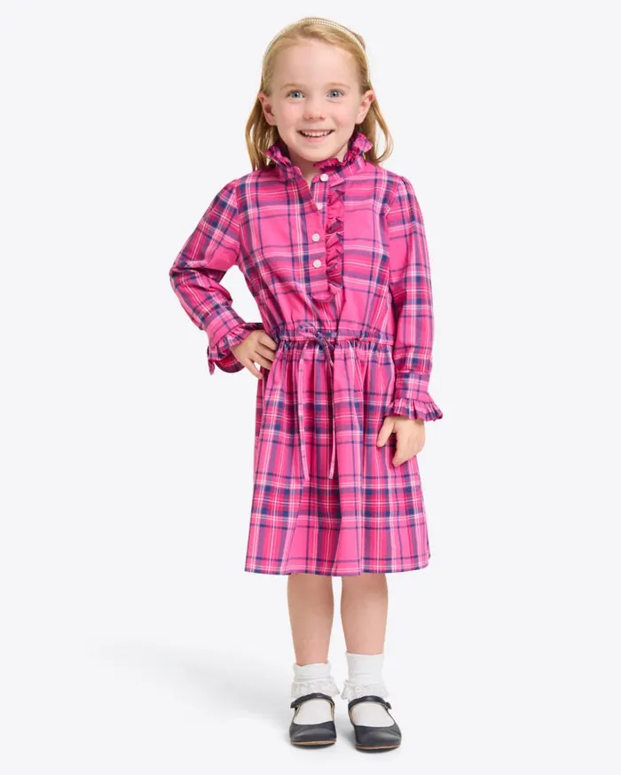 Draper James Dresses Women Girls Shirt Dress In Pink Angie Plaid