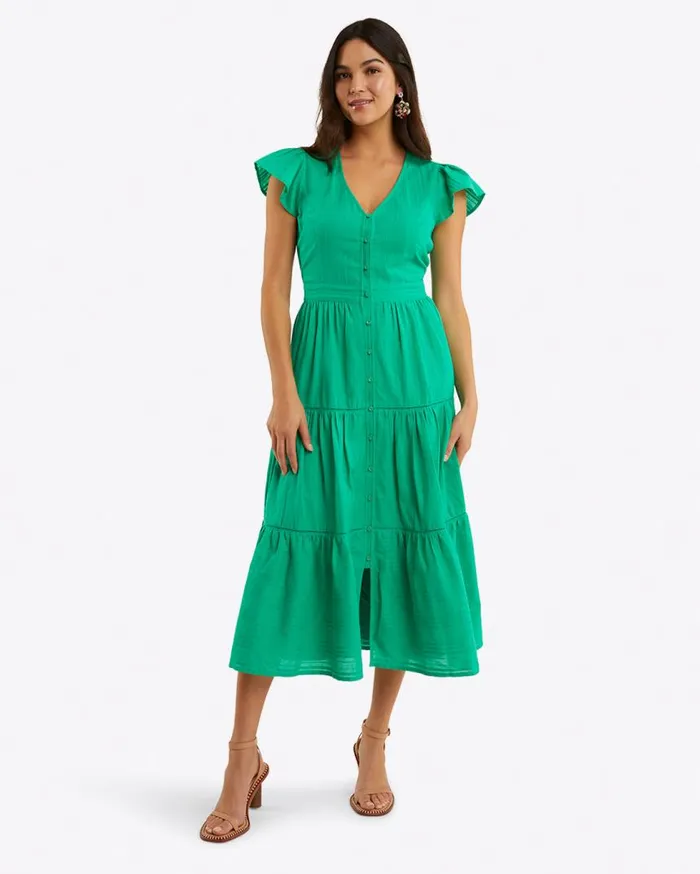 Draper James Dresses Women Lainey Midi Dress In Cotton Dobby