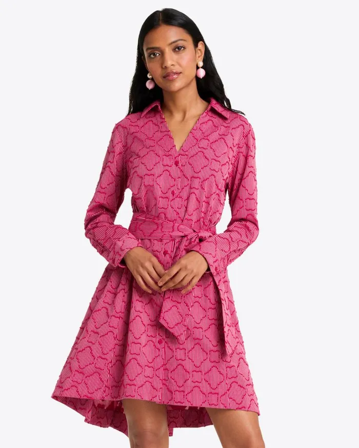 Draper James Dresses Women Layla Shirtdress In Textured Stripe