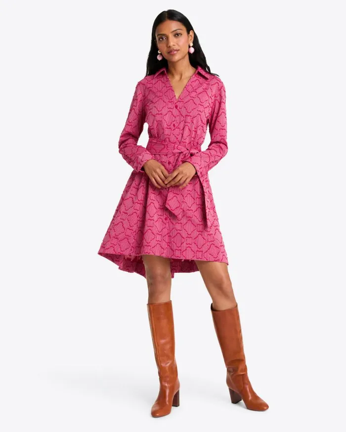 Draper James Dresses Women Layla Shirtdress In Textured Stripe