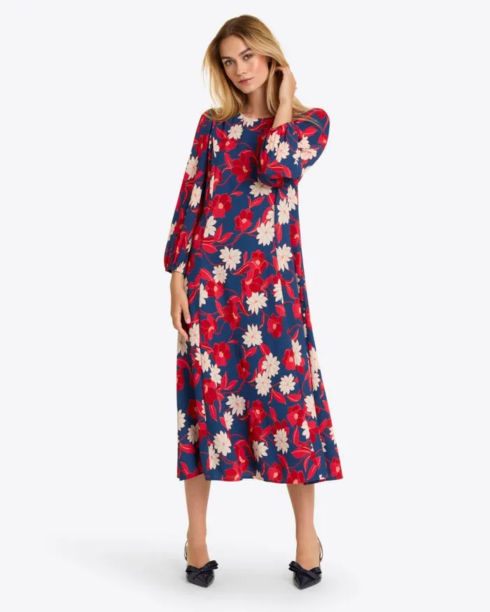 Draper James Dresses Women Matilda Midi Dress In Crinkle Pliss