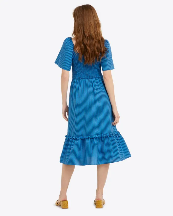 Draper James Extended Sizes Women Deana Smocked Dress In Canopy Stripe