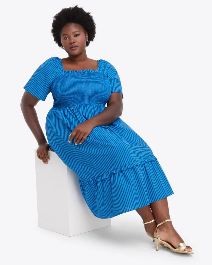 Draper James Extended Sizes Women Deana Smocked Dress In Canopy Stripe