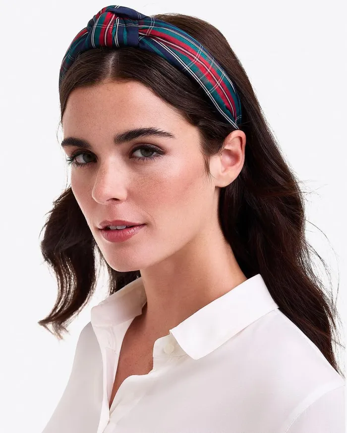 Draper James Hats and Hair Women Plaid Knot Headband