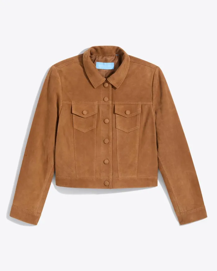 Draper James Jackets and Outerwear Women Cropped Suede Jacket