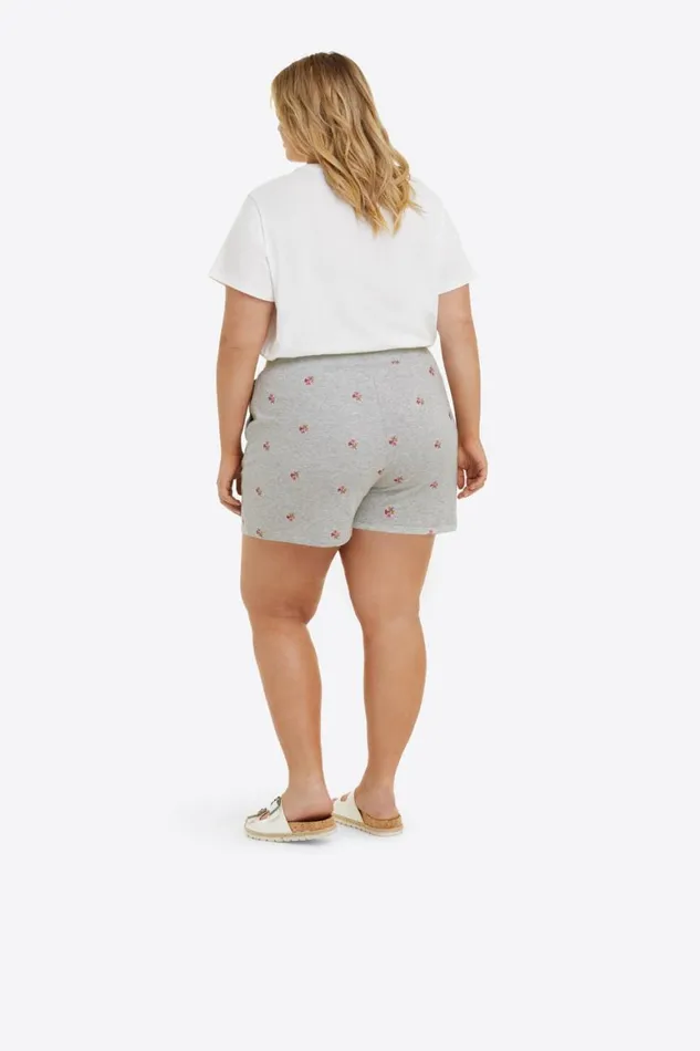 Draper James Lounge and Pajamas Women Natalie Sweat Shorts In Embroidered Viola