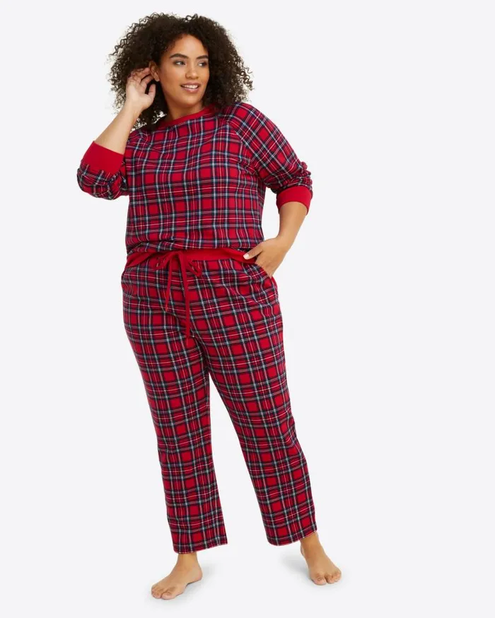 Draper James Lounge and Pajamas Women Natalie Sweatpants In Angie Plaid