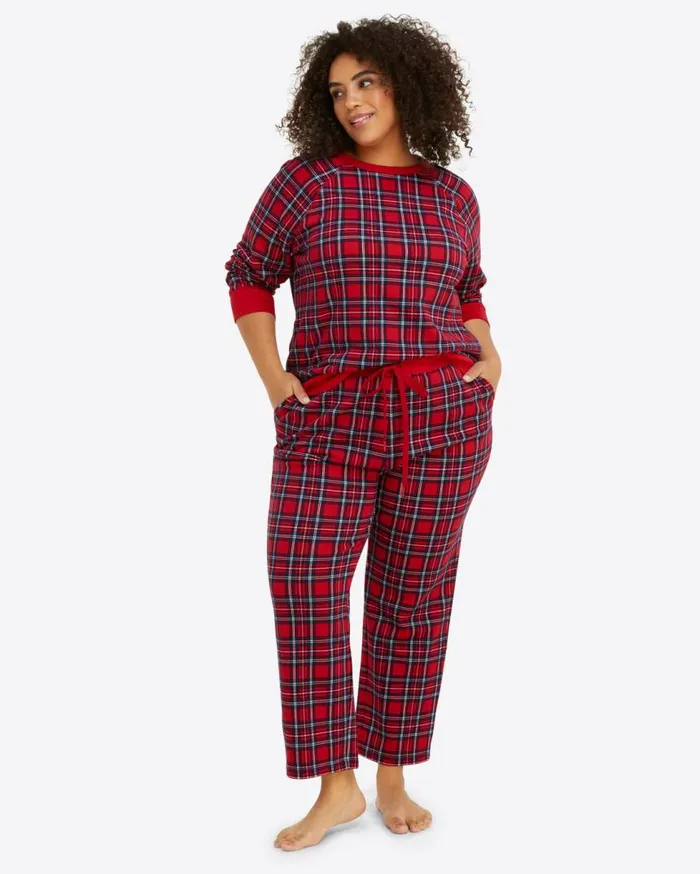 Draper James Lounge and Pajamas Women Natalie Sweatpants In Angie Plaid