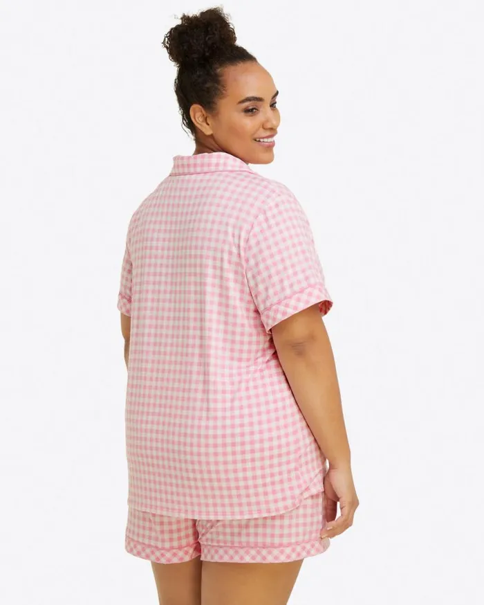 Draper James Lounge and Pajamas Women Sara Pajama Set In Light Pink Gingham