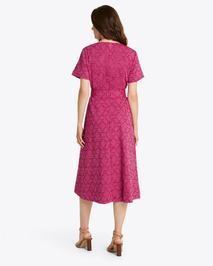 Draper James Midi and Maxi Women Charlotte Wrap Dress In Textured Stripe