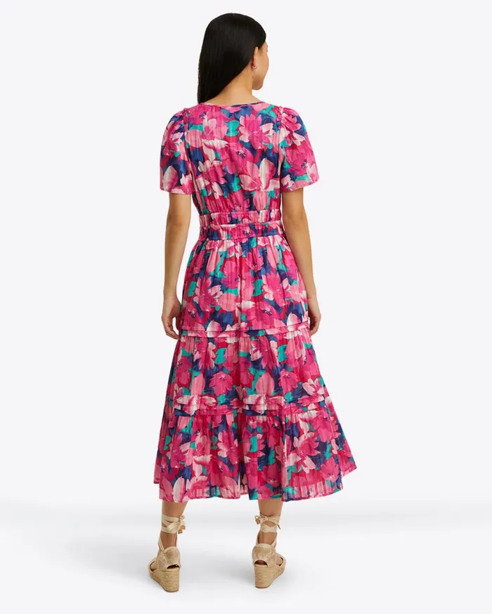 Draper James Midi and Maxi Women Hollie Midi Dress In Shadow Stripe