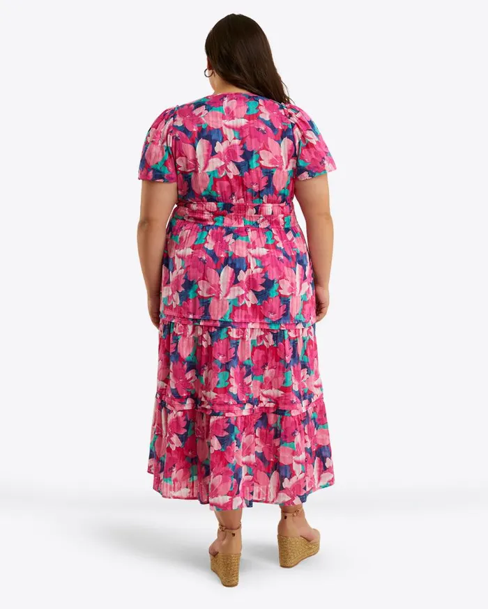 Draper James Midi and Maxi Women Hollie Midi Dress In Shadow Stripe
