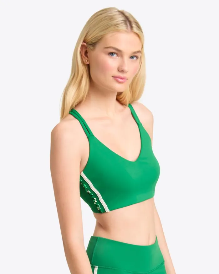 Draper James Sport Women Crossback Sports Bra In Green