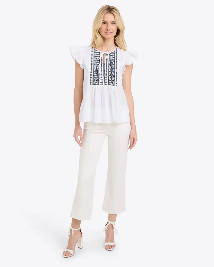 Draper James Tops Women Ana Top In Embroidered Cotton