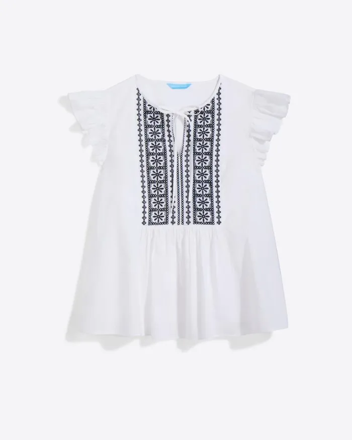 Draper James Tops Women Ana Top In Embroidered Cotton