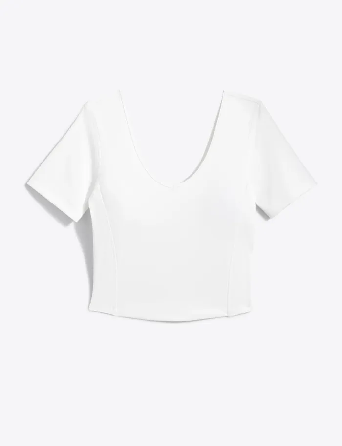 Draper James Tops Women Cropped Sport Top In White