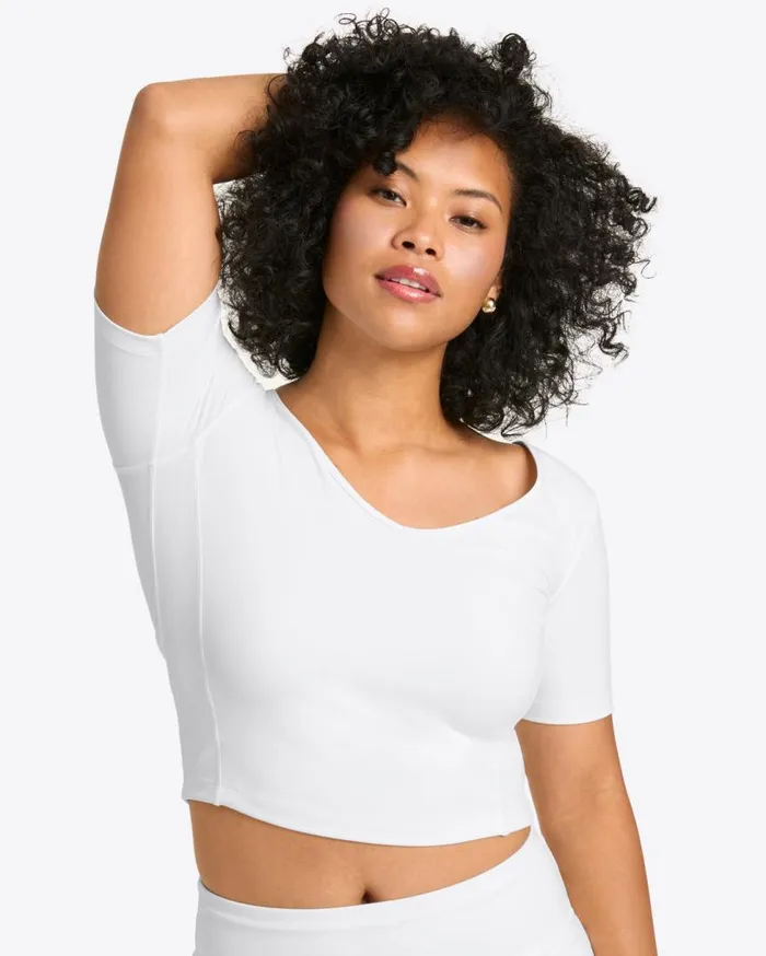 Draper James Tops Women Cropped Sport Top In White