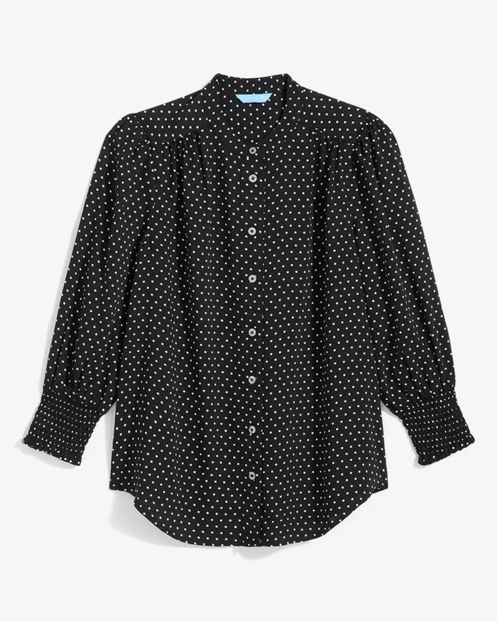 Draper James Tops Women Evelyn Buttondown Top In Polka Dot