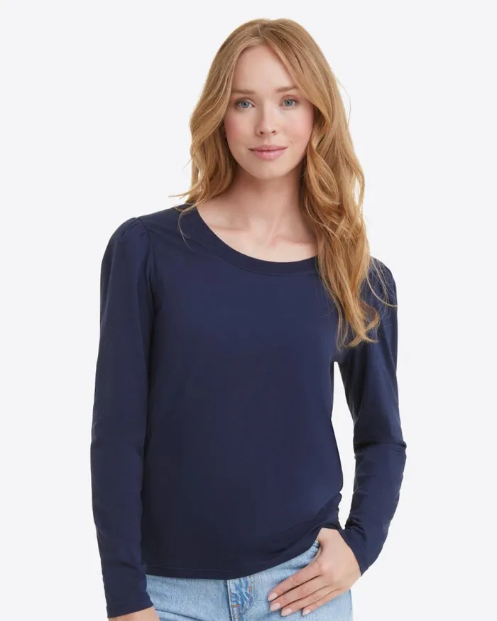 Draper James Tops Women LongSleeve Easy Knit Top In Navy