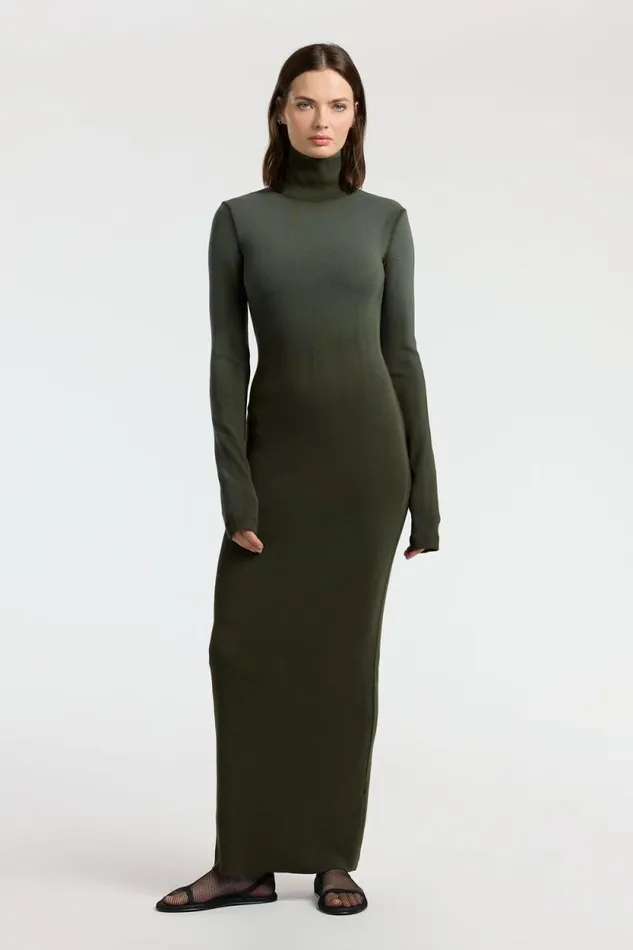 Dresses Skirts Women COTTON CITIZEN Verona Turtleneck Maxi Dress Alpine Cast Dresses Skirts Women COTTON CITIZEN Verona Turtleneck Maxi Dress Alpine Cast