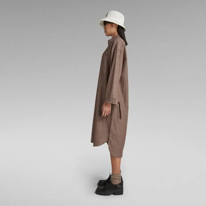 Dresses Women GStar RAW Long Shirt Dress Chocolat