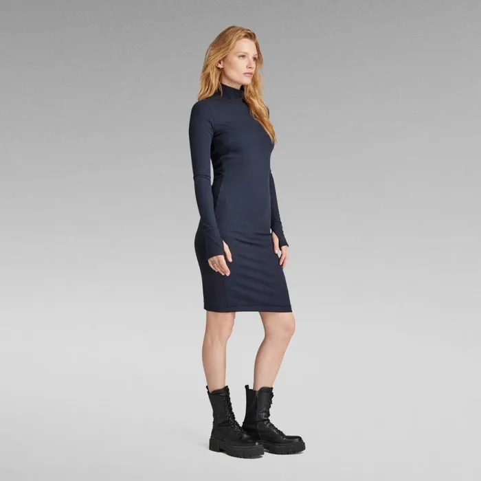 Dresses Women GStar RAW Slim Rib Dress Mock Salute